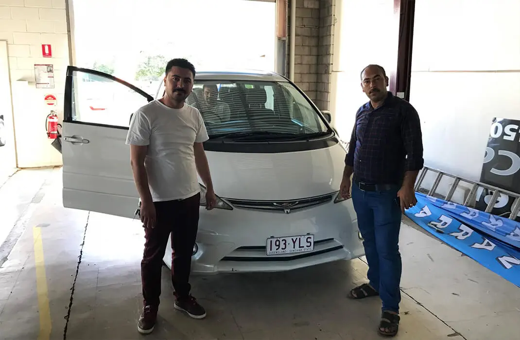 Customer review by Avazbek Sadi praising Guru Car Rentals for professionalism and reliable service